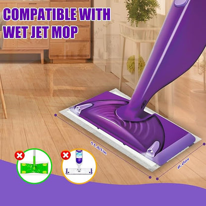 60 Pack Disposable Wetjet Pads Refills for Swiffer Wet Jet Mops, 4 Layers Thickened | Super Heavy-Duty Absorbent | Stickiness, Absorbent for Household Cleaning & Suit All Multi-Surface