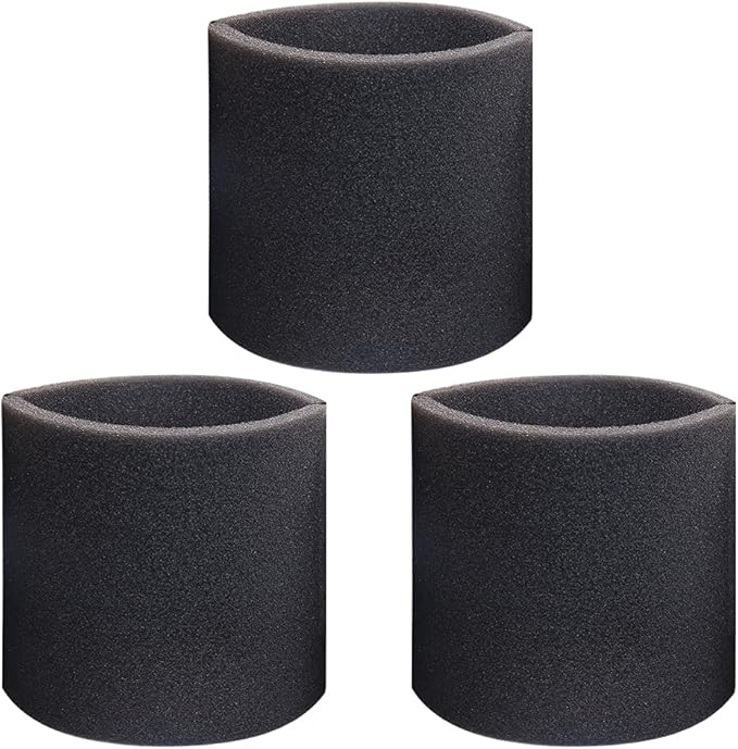 3 Pack 90585 Foam Sleeve Filter Replacements for Shop Vac for Vacmaster & for Genie Shop Wet Dry Vacuums, VF2001 Foam Filter for Wet Dry Vacuum Cleaner