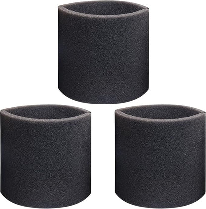 3 Pack 90585 Foam Sleeve Filter Replacements for Shop Vac for Vacmaster & for Genie Shop Wet Dry Vacuums, VF2001 Foam Filter for Wet Dry Vacuum Cleaner
