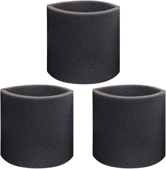 3 Pack 90585 Foam Sleeve Filter Replacements for Shop Vac for Vacmaster & for Genie Shop Wet Dry Vacuums, VF2001 Foam Filter for Wet Dry Vacuum Cleaner