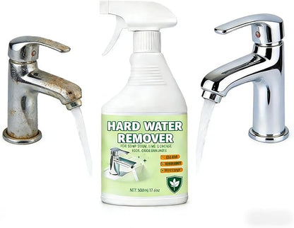 Hard Water Stain Remover (500ml) – Multi-Surface Spray for Shower Glass, Tiles, Hard Water Remover for Bathroom & Kitchen Cleaning