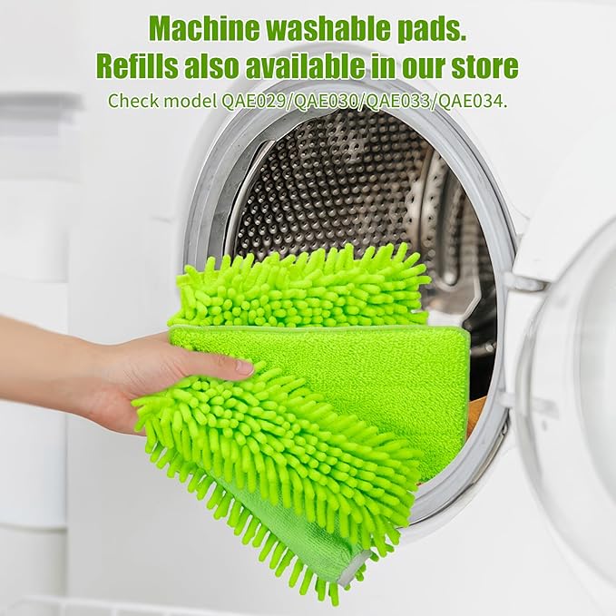 Qaestfy Pack of 2 Microfiber Pad Refill Compatible with QAE026/QAE031 Ceiling Fan Clenae Duster with Long Handle