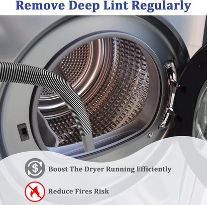 Dryer Vent Lint Removal Tool Vacuum Attachments Hose for Dyson GEN 5 V15 V12 V11 V10 V8 V7 Detect Outsize Slim Absolute Cyclone Vacuum Cleaner Dryer Cleaner Kit Nozzle Crevice Flexible Hose