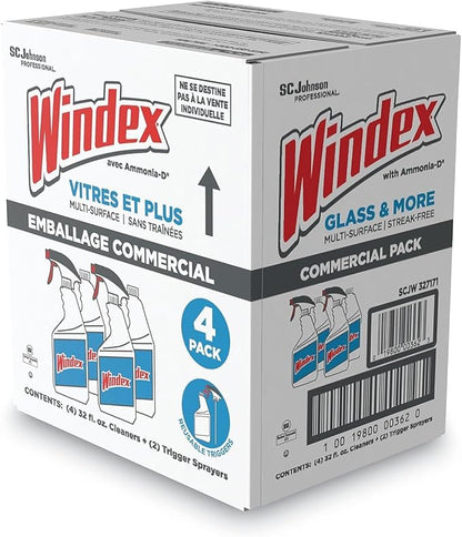 SC Johnson Professional Windex Glass & More 32oz Refill