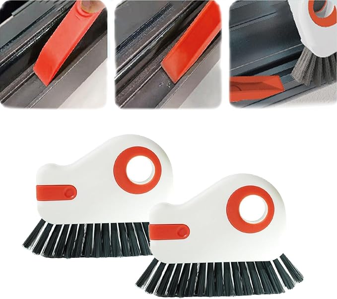 Window Sill Cleaner,Window Cleaner Groove Cleaning Brush,Magic Window Track Cleaner,Sliding Door Track Cleaner,2 in 1 Groove Cleaning Brush Window Track Cleaning Tools (#A)