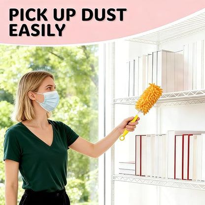 Reusable Duster Refill Compatible with Swiffer Duster, 360 Duster Refills Only, Washable Pet Heavy Duty Dusters Refills for Swiffer Duster 3ft 6ft Extended Handle, 6 Pack (Handle is Not Included)