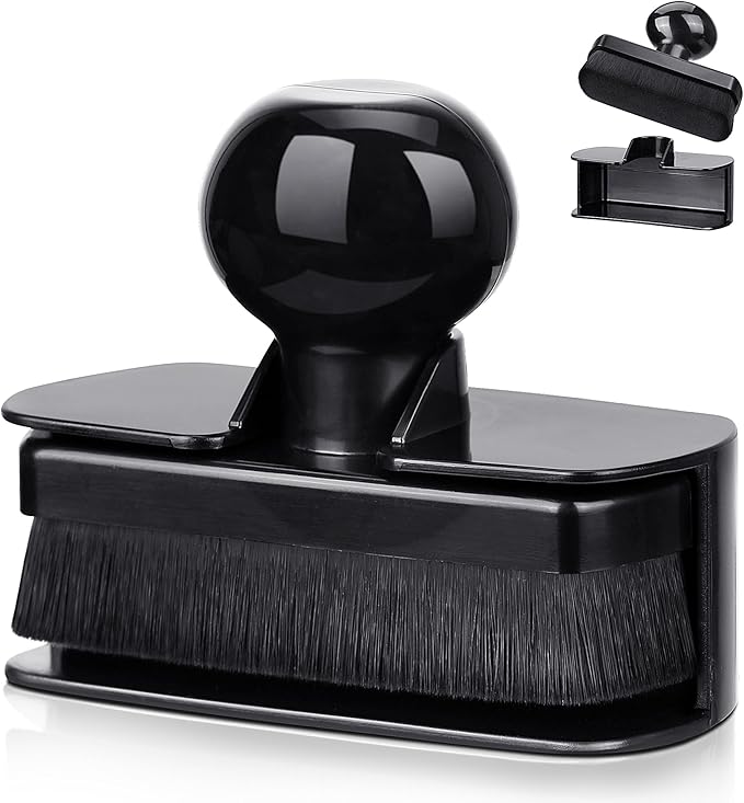 BABYSHEEP Car Tire Shine Applicator,Large Vegan Tire Shine Brush - Automotive Tire Dressing Applicator Brush with Storage Stand for Tire Detailing & Car Wash Kit, Black, 3.6 Inch Length (Black)