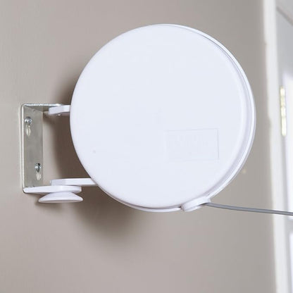 Household Essentials Single Line Retractable Clothesline for Hanging Laundry, 40 Feet, White
