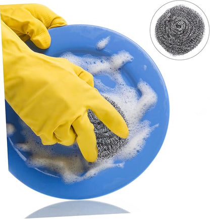 6Pcs Scrubbers for Kitchen Cleaning Pan and Pot Scrubbers Heavy Duty Wire Dish Cleaning Balls for Effortless Scouring
