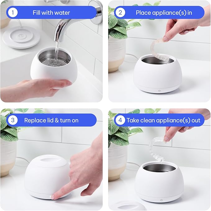 Zima Dental Pod PRO: New Ultrasonic Retainer Cleaner Machine. Market-Leading, Best Aligner Cleaner, Nightguard Cleaner, Mouthguard Cleaner, Denture Cleaner, Ultrasonic Cleaner for Oral Dental Care