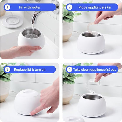 Zima Dental Pod PRO: New Ultrasonic Retainer Cleaner Machine. Market-Leading, Best Aligner Cleaner, Nightguard Cleaner, Mouthguard Cleaner, Denture Cleaner, Ultrasonic Cleaner for Oral Dental Care