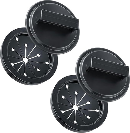 Meonum 4Pcs 3 Inch Garbage Disposal Splash Guards with Round Kitchen Sink Stopper, Universal Rubber Food Waste Disposal Cover, Baffle Accessories and Drain Plugs