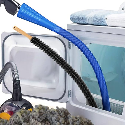 Sealegend 2 Pieces Dryer Vent Cleaner Kit, Dryer Lint Vacuum Attachment with Dryer Lint Remover Brush for Power Washer and Dryer Vent Vacuum Hose (Deep Blue)