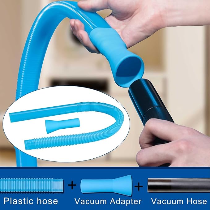 Dryer Vent Cleaner Kit with Universal Vacuum Hose Attachments Fit Most Vaccum Cleaner - Dryer Lint Brush & Vacuum Attachment Set for Clothes Dryer Cleaning, Lint Trap Cleaner, Home Maintenance Tools