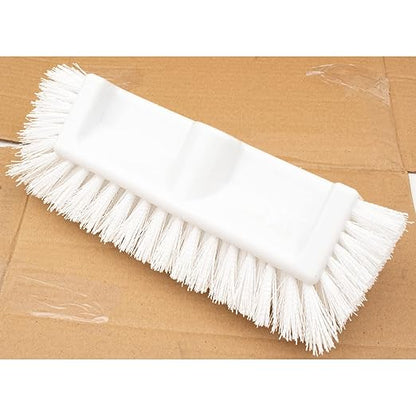SPARTA Multi-Level Tile Scrub Brush 12" Wide Brush Head, Heavy-Duty Tile Cleaning Brush with End Bristles for Commercial Tiles, Tubs and Floor, Plastic, 12 Inches, White, (Pack of 12)