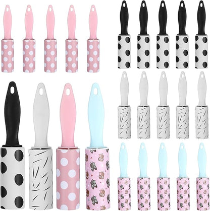 24 Pcs Lint Roller for Pet Hair Extra Sticky and Clothes,Mini Travel Lint Rollers Disposable Sheets Remove Dog/Cat Hair for Home Car Travel Use