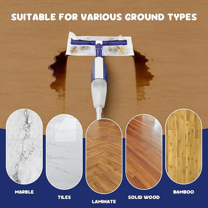Dry Sweeping Cloths & Behavior Reward Chart, Includes 20 Disposable Mop Pads 60 Stickers 4 Cards, Build Responsibility, for Cleaning Hardwood Floor Dust and Pet Hair