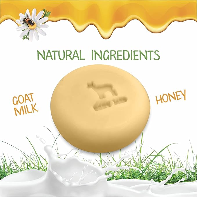 Set of 4 Organic Baby Soap Bars - Lavender-Chamomile, Goat Milk-Honey, Unscented, Greek Yogurt - Coconut Milk - All Natural Cold Process Soap Bars For Baby, Toddler, Kids - Safe for Sensitive Skin