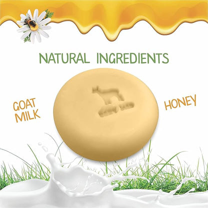 Set of 4 Organic Baby Soap Bars - Lavender-Chamomile, Goat Milk-Honey, Unscented, Greek Yogurt - Coconut Milk - All Natural Cold Process Soap Bars For Baby, Toddler, Kids - Safe for Sensitive Skin