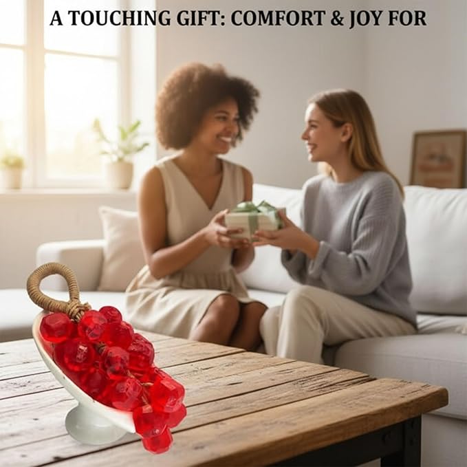 Grape Soap on a Rope Handmade, 25 Grapes Decorative Bath Bar, Soft Lather Cluster Soap for Hand, Face & Body, Multi-Use Hanging Scent Accent (1, Rose)