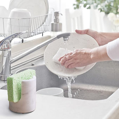 Marble Sponge Holder Sink Sponge Caddy for kichen counter Drying Rack for Sink Organizer Modern Stone Kitchen Sink Caddy