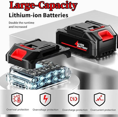 Cordless Leaf Blower, Lightweight Handheld Electric Dust Cleaner Blower with Adjustable Speed, Battery Powered Leaf Blowers for Lawn Care, Patio Cleaning & Blowing Drying with 1 Pack Battery Powered