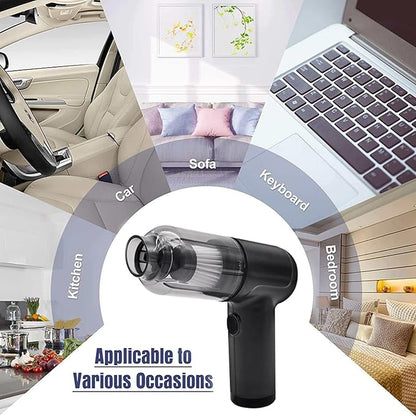 Handheld Car Vacuum Cleaner,Portable Small Cordless Air Duster,5000Pa Mini Rechargeable Dust Buster,4-in-1 High Power Hand Detail Blower Kit with Multi-Nozzles for Car, Home, Office, Pet