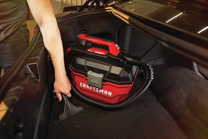 CRAFTSMAN V20 Cordless Vacuum Cleaner, Shop Vac Wet/Dry, 2 Gallon, 7ft Hose, Bare Tool Only (CMCV002B)