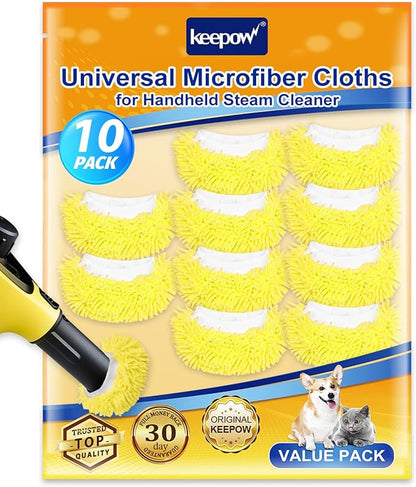 10PCS Microfiber Cloth for Handheld Steam Shot Steam Cleaner Accessories Reusable Washable Steam Mop Pads Compatible with Bissell Steam Shot fit for Wagner fit for McCulloch fit for Phueut Attachments