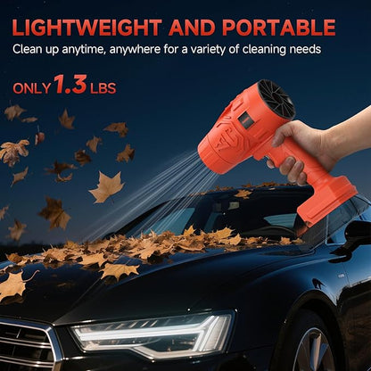Electric Leaf Blower Cordless for Mwkee M-18 18V Battery, Handheld Leaf Blowers for Lawn Care, Blowing Leaves ＆ Dust, Turbo Jet Blower Dryer, Battery Powered Mini Leaf Blower (Battery Not Included)