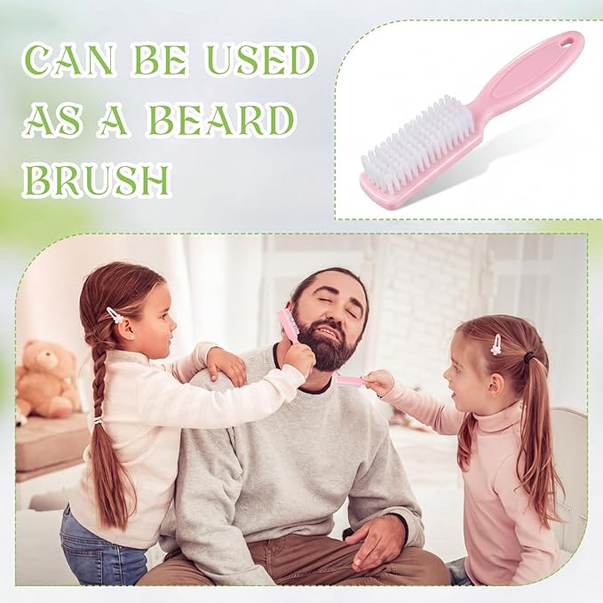 Patelai 3 Pieces Neck Duster Brush Barber Hair Blade Clipper Soft Nylon Trimmer Shaver Razor Cleaning with Storage Bag for Hair Styling (Pink)