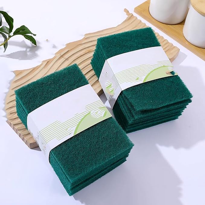 10PCS Heavy Duty Cleaning Scrubbing Pads for Kitchen Bathroom Household Cleaning Dish Scrub Sponges