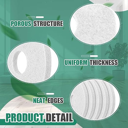 Teenyyou 5 Pcs 12" Cleaning Orbiter Pads Commercial Floor Buffer Pads Hardwood Floor Maintenance Scrubber Polisher Cleaning and Stripping for Orbiter Machine (White)