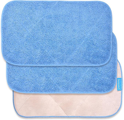 KEEPOW 3 Pack Microfiber Mop Refills Compatible with MR.SIGA Professional Mop, 17.3 x 9.4 Inch Reusable Flat Mop Pads Replacement for Hardwood Floor Cleaning and Waxing, Dual-Sided Wet/Dry Mop Cloth