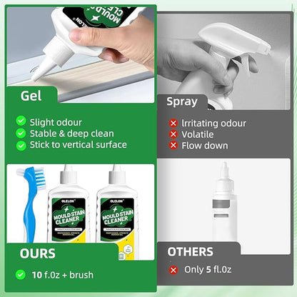OLELON Mold Stain Remover Gel for Washing Machine Cleaner Front Loader Rubber Grout Cleaner Home Stain Removal Gel for Washer Showers Bathroom and Floor Tile - 300ML