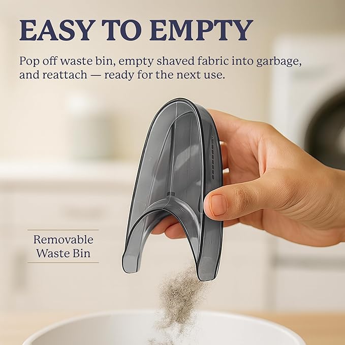 Farberware Lint Remover Fabric Shaver – Battery Operated Lint Shaver with Triple Blades for Clothes, Sweater Shaver to Remove Fuzz, Lint Balls, Pilling for Clothing, Couch, Furniture (Charcoal, Large)