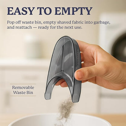 Farberware Lint Remover Fabric Shaver – Battery Operated Lint Shaver with Triple Blades for Clothes, Sweater Shaver to Remove Fuzz, Lint Balls, Pilling for Clothing, Couch, Furniture (Charcoal, Large)