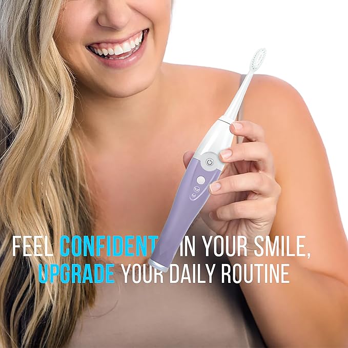 TAO Clean UV Sanitizing Sonic Toothbrush and Cleaning Station, Electric Toothbrush, Dual Speed Setting, Lilac Bliss
