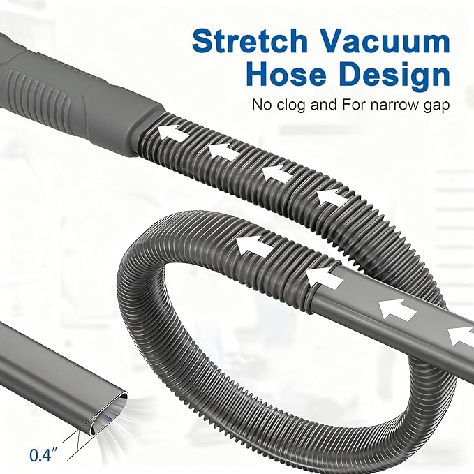 Upgraded Dryer Vent Cleaner Kit: Dryer Lint Vac Attachment, Universal Vacuum Hose Attachment Tool Cleaning Brush for Lint Removal, Clogged Ducts Deep Cleaning