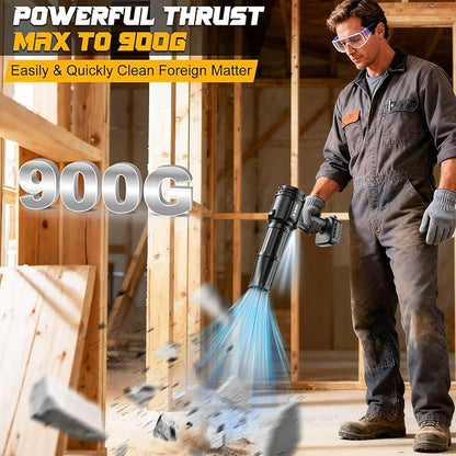 Brushless Cordless Leaf Blower Compatible for Dewalt 20V Battery(NO Battery), Mini Turbo Jet Blower With 2 Nozzles, Lightweight & One-hand Use, For Patio Garage Yard Snow Cleaning Car Dryer(Tool Only)