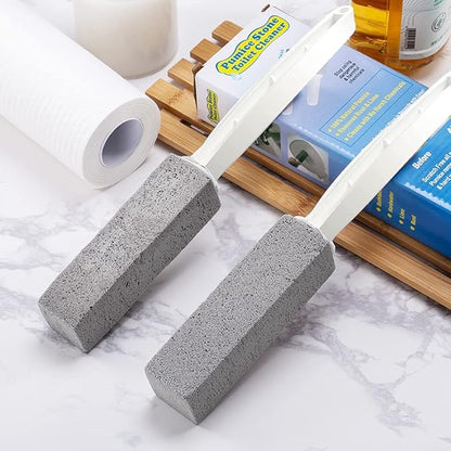 Kadden 2 Pack Toilet Cleaner Hard Water Build up Remover with Ergonomic Handle, Pumice Stone Cleanning Tool Stain Hard Water Ring Cleaner for Toilet, Pool, Bathroom, Sink