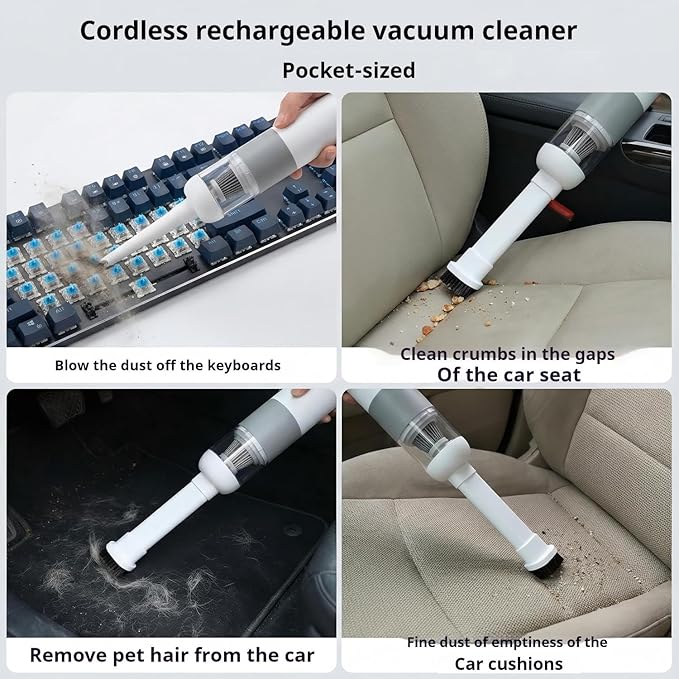 Handheld Car Vacuum Cleaner,Car Vacuum Portable,High Power Hand Held Vacuum,with 2 Suction Modes and 16800 Pa Suction Power Blowing & Inflating 2 Modes for Car, Desk, Keyboards