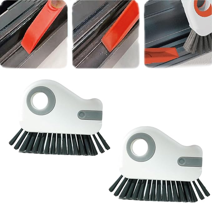 Window Sill Cleaner,Window Cleaner Groove Cleaning Brush,Magic Window Track Cleaner,Sliding Door Track Cleaner,2 in 1 Groove Cleaning Brush Window Track Cleaning Tools (#B)