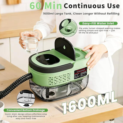 Handheld Steam Cleaner for Home, 2500W High Pressure Steam Cleaner for Car Detailing, 3 Steam Levels, 1600Ml Tank, High Heat Steamer for Bed Bugs, Couch, Furniture, Kitchen, Bathroom, Floors