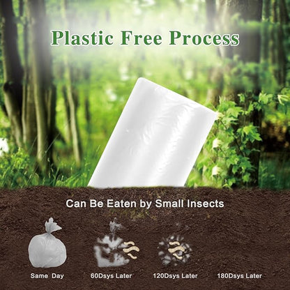 Toplive 13 Gallon Trash Bag 45 Count Garbage Bag 2 Mil Thickness Degradable Unscented Trash Bags Wastebasket Bin Liners for Home Outdoor Garden Canteen Kitchen Trash Can (3 Rolls