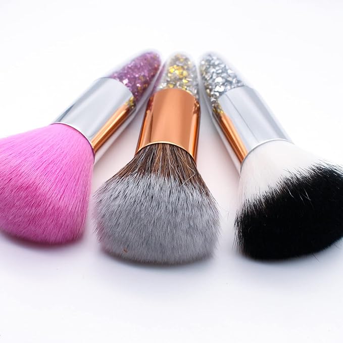 3Pcs Nail Dust Brush Soft Nail Art Brushes Cleaner Dipping Powder Makeup Blush Brush Nail Duster Nail Brushes for Cleaning Acrylic Nail Art Tools