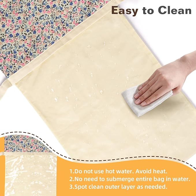 2 Pack XL Reusable Beeswax Bread Bags for Sourdough Baking, Organic Waxed Lined, Cotton Bread Bags for Homemade Bread, Food-Storage Bag to Keep Fresh