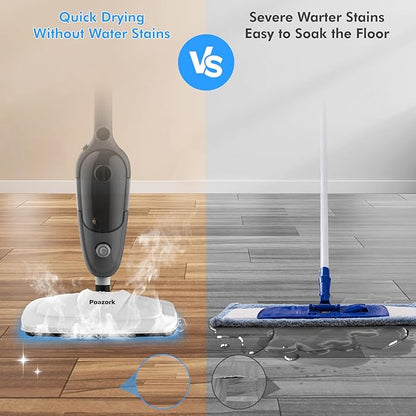 Steam Mop - All-in-one Detachable Floor Steamer with 11 Accessories, Multipurpose Steamer for Hardwood Floors, Clothes,Windows,Tiles,Carpet, Powerful Handheld Steam Cleaner for Home Use