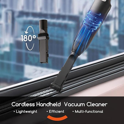 REECOO Cordless Stick/Handheld Vacuum Cleaner, 10-17Kpa 2-Level Powerful Suction,Fast Charging-Use Durable, Latest Household Vacuum Cleaners for Cleaning Flooring,Carpets,Car Seat,Sofas, Hair and Dust