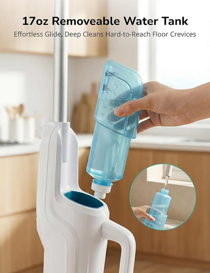 Steam Mop,10-in-1 Scrub Mop & Handheld Steamer,15s Heat-up,Multifunctional Electric Cleaner for Home Use,Hard Floor Cleaner,2 Modes,Led Light,Removable 500ML Water Tank,Carpets,Floors,Cars,Tiles,Crack